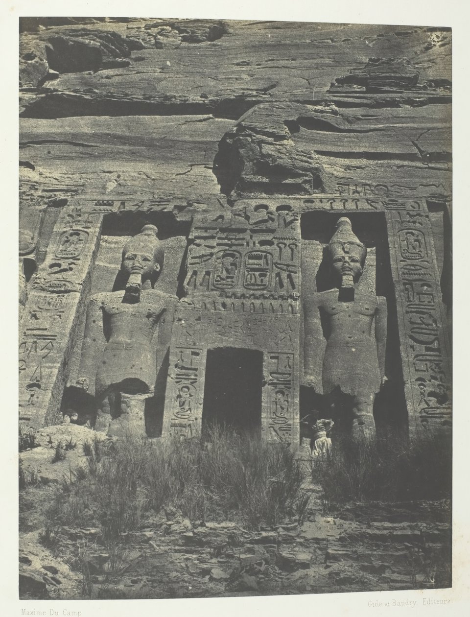 Ibsamboul, Entrance of the Speos of Hathor, Nubia by Maxime Du Camp