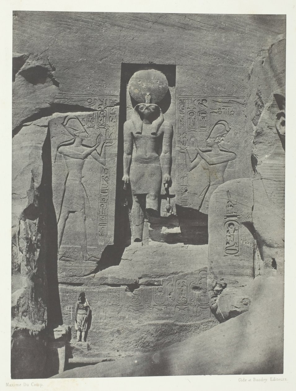 Ibsamboul, Sculptures of the Entrance of the Speos of Phre, Nubia, 1849-51, printed 1852 by Maxime Du Camp