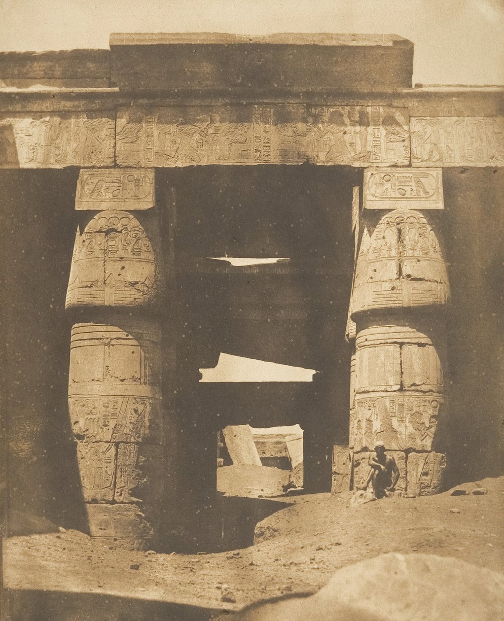 Interior of the Temple of Khons, at Karnak, Thebes, 1849-50 by Maxime Du Camp
