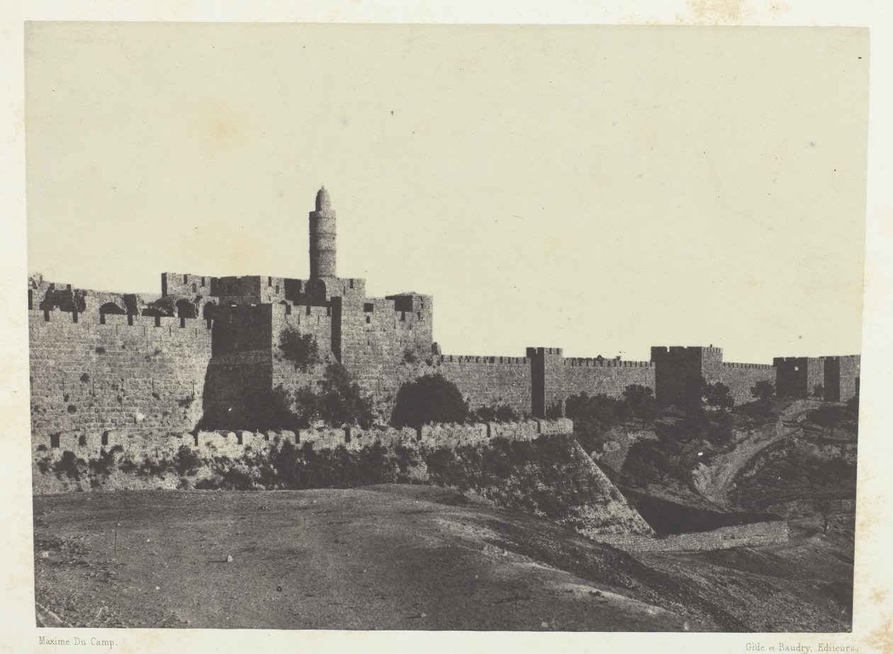 Jerusalem, Western Part of the Walls; Palestine by Maxime Du Camp