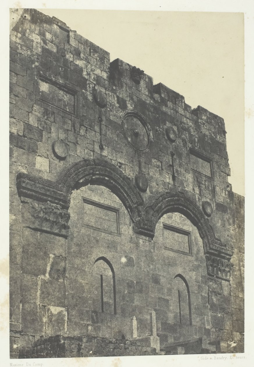 Jerusalem, Golden Gate Bab-El-Daharieh, Palestine by Maxime Du Camp