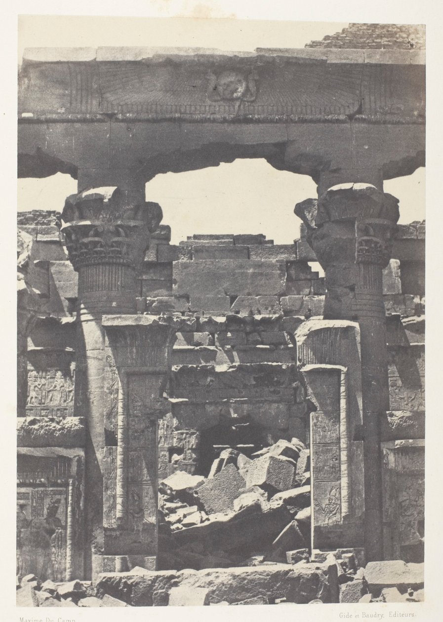 Kalabscheh, Gate of the Pronaos; Nubia by Maxime Du Camp