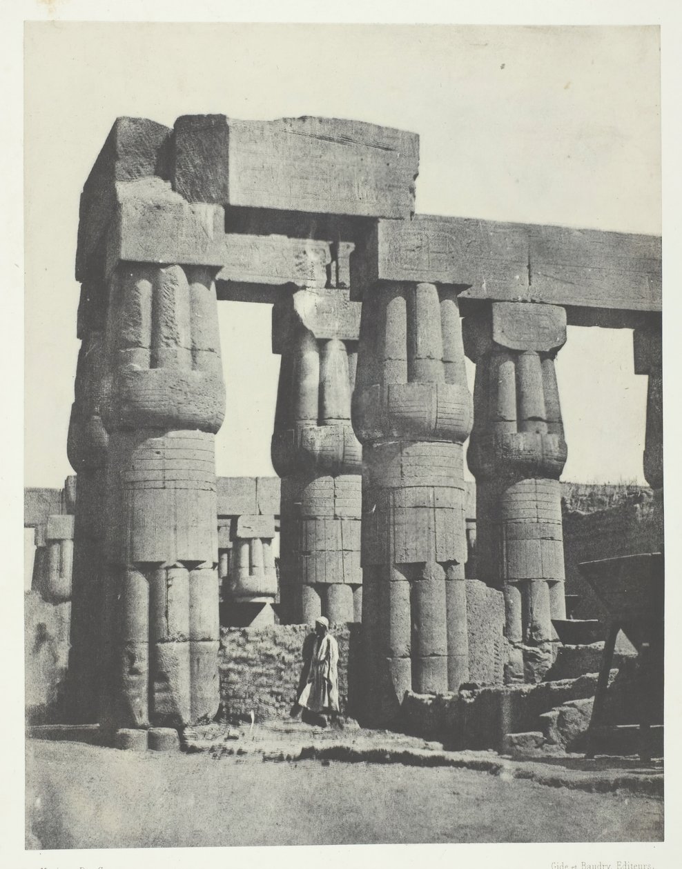 Louqsor, Groupe de Colonnes dans le Palais, Thèbes, 1849-51, printed 1852 by Maxime Du Camp