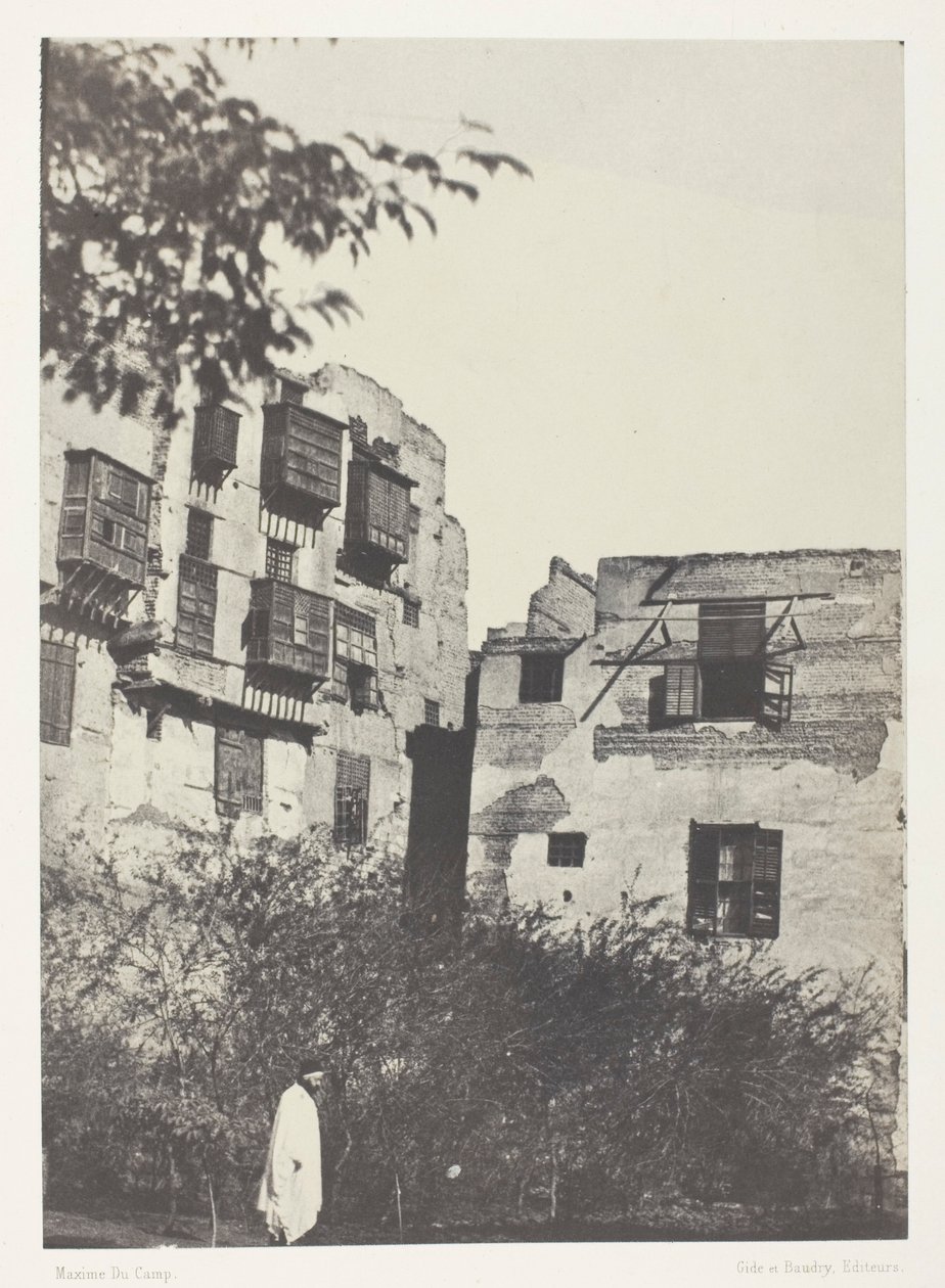 House and Garden in the Frank Quarter, Cairo by Maxime Du Camp