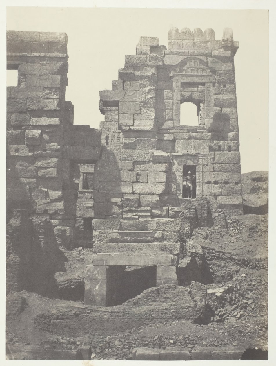 Medinet-Habou, Northern Facade of the Gynaeceum of Ramses-Miamun, Thebes by Maxime Du Camp
