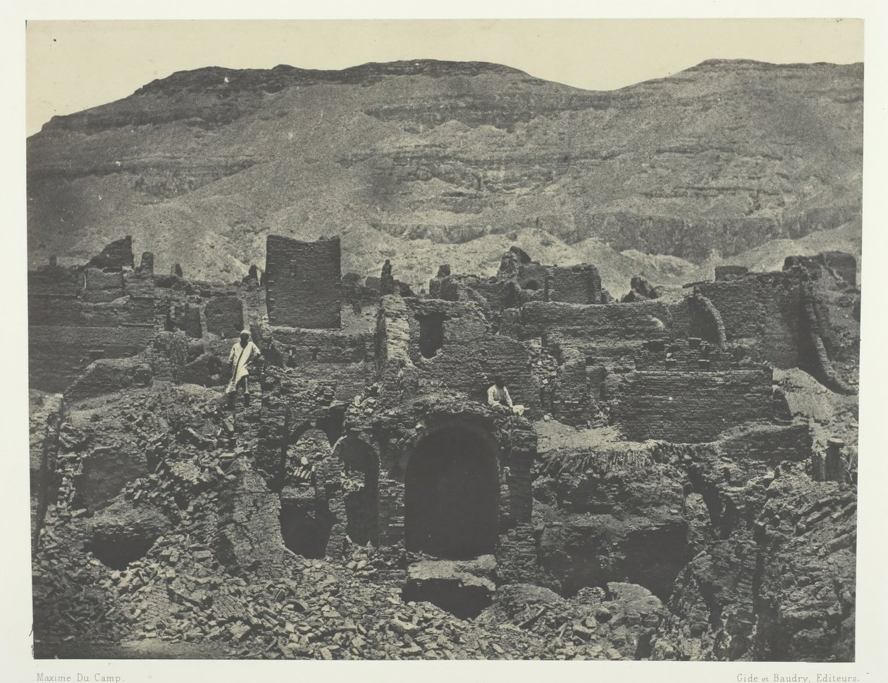Medinet-Habou, Ruins of the City of Papa, Thebes, 1849-51, printed 1852 by Maxime Du Camp