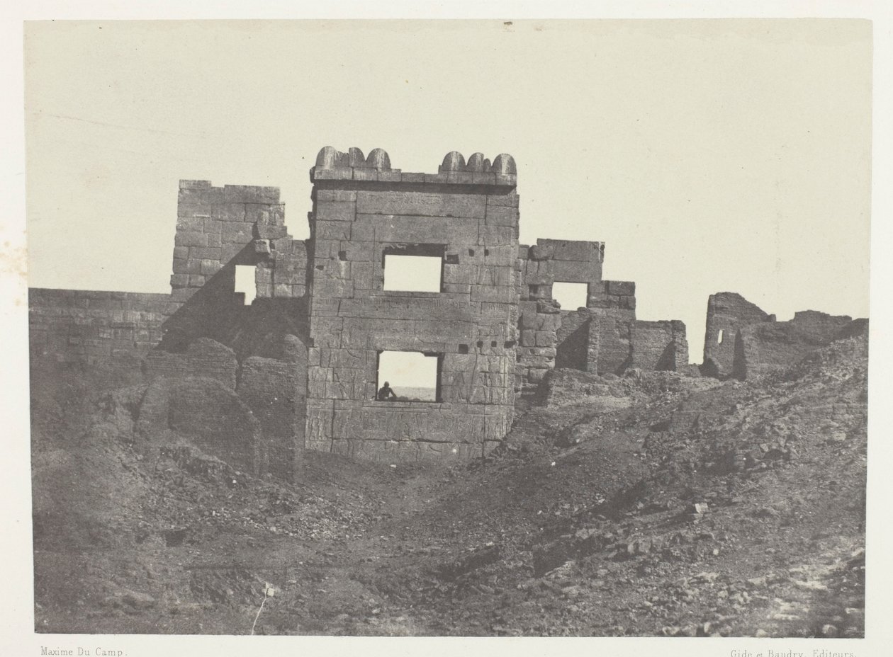Medinet-Habu, Eastern Facade of the Harem of Ramses-Miamun; Thebes by Maxime Du Camp