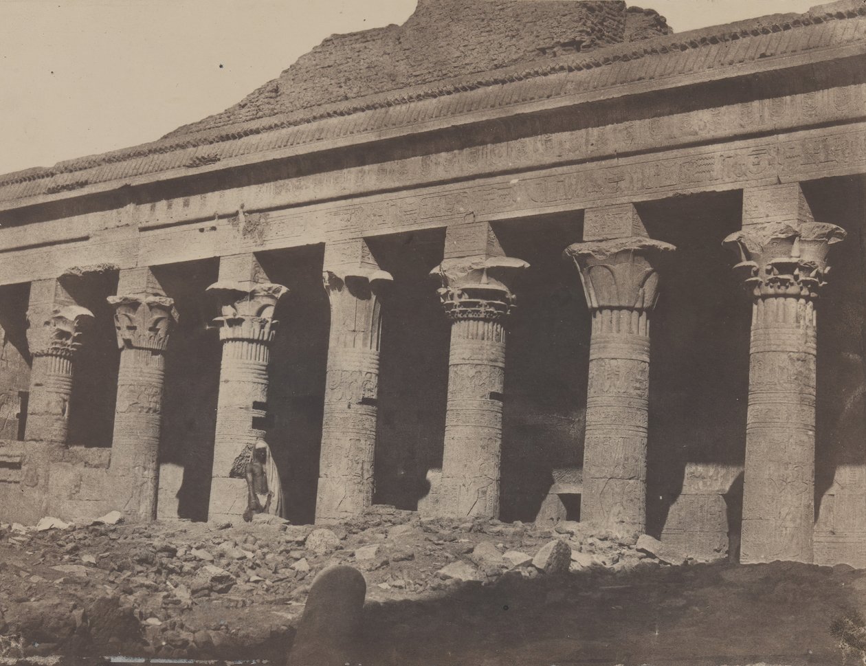 Nubia, Grand Temple of Isis, at Philae, Eastern Gallery by Maxime Du Camp