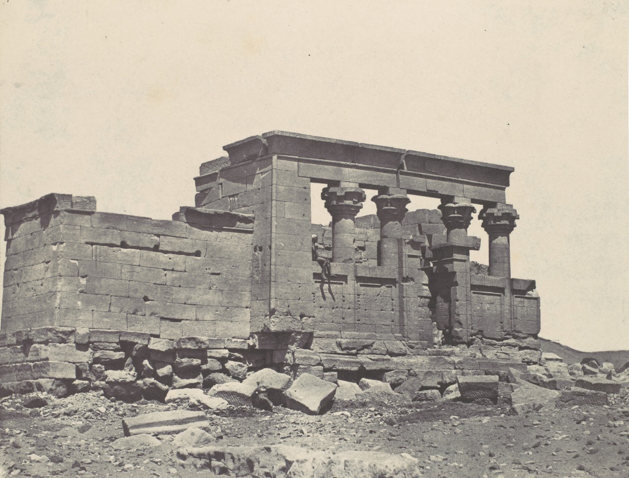 Nubia. Temple of Debod. Parembole from the Itinerary of Antoninus by Maxime Du Camp