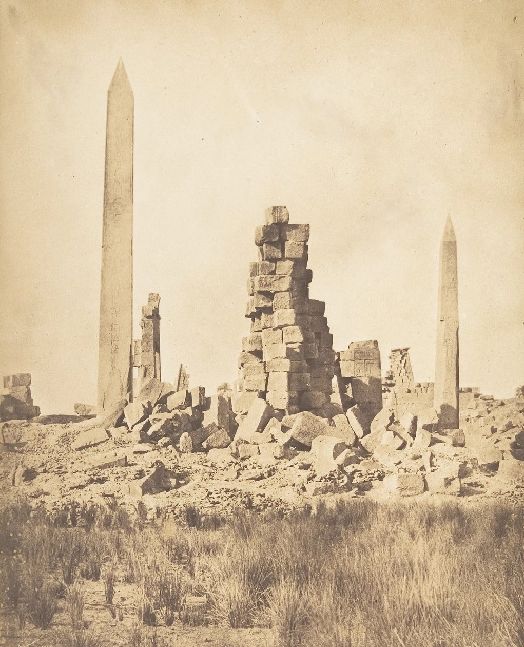 Obelisks of the Karnak Palace, Thebes, 1849-50 by Maxime Du Camp
