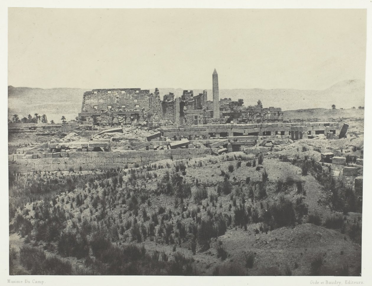 Palais de Karkak, General View of the Ruins, Taken from the East, Thebes, 1849-51, printed 1852 by Maxime Du Camp