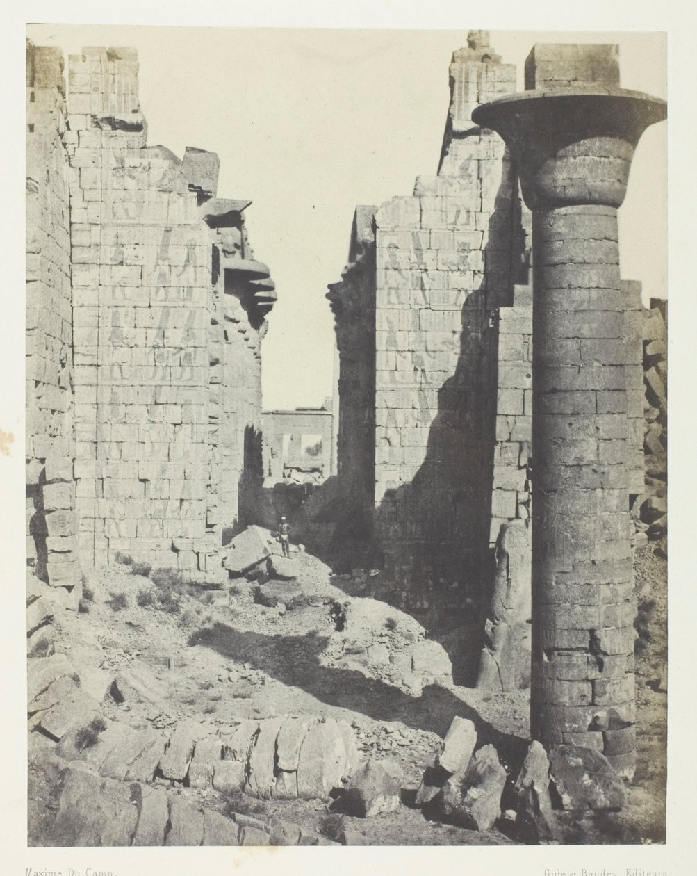 Palace of Karnak, Court of Bubastites and Main Entrance of the Hypostyle Hall; Thebes by Maxime Du Camp