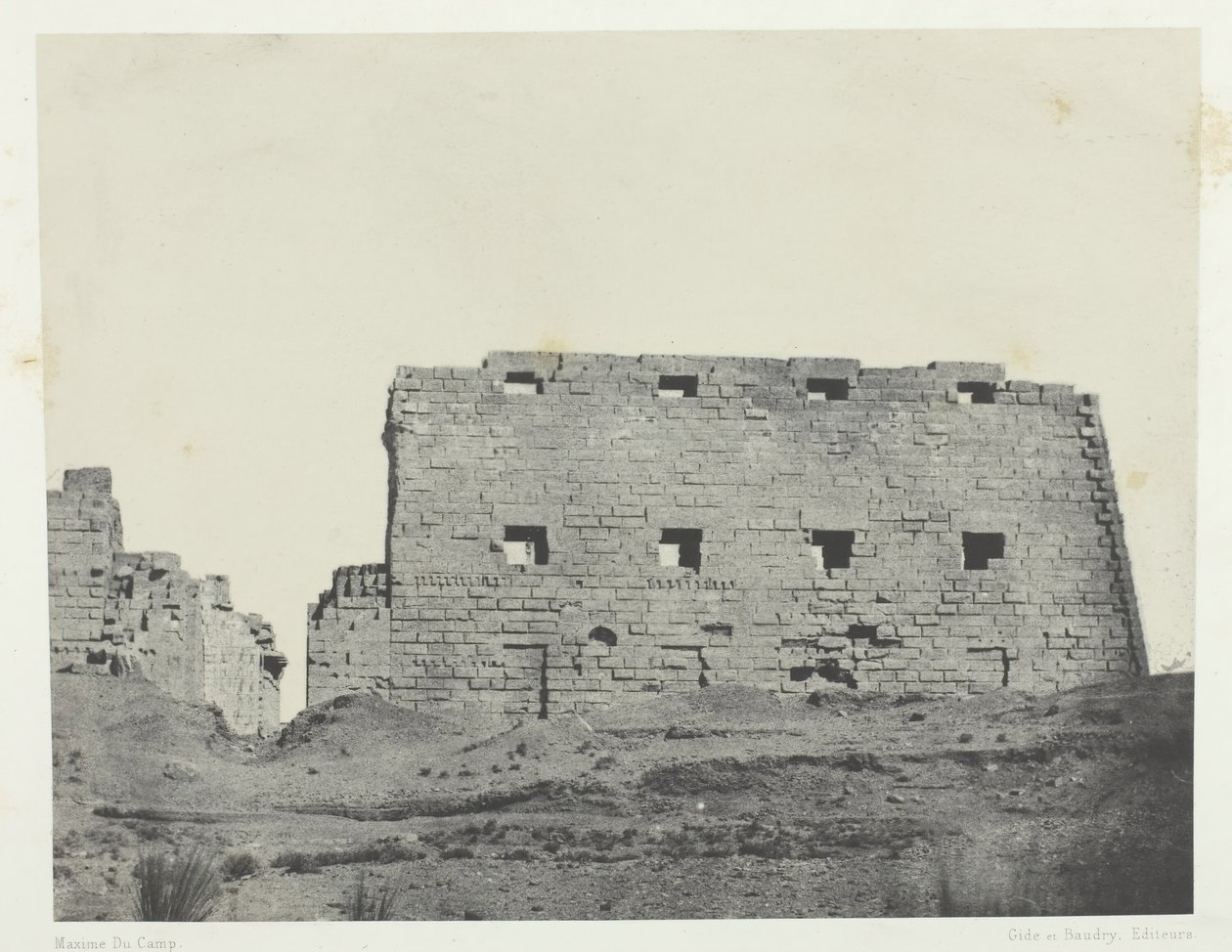 Palais de Karnak, Grands Pylones du Sud-Ouest, Thebes by Maxime Du Camp
