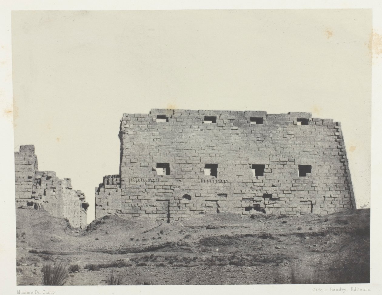 Palace of Karnak, Great Pylons of the Southwest; Thebes by Maxime Du Camp