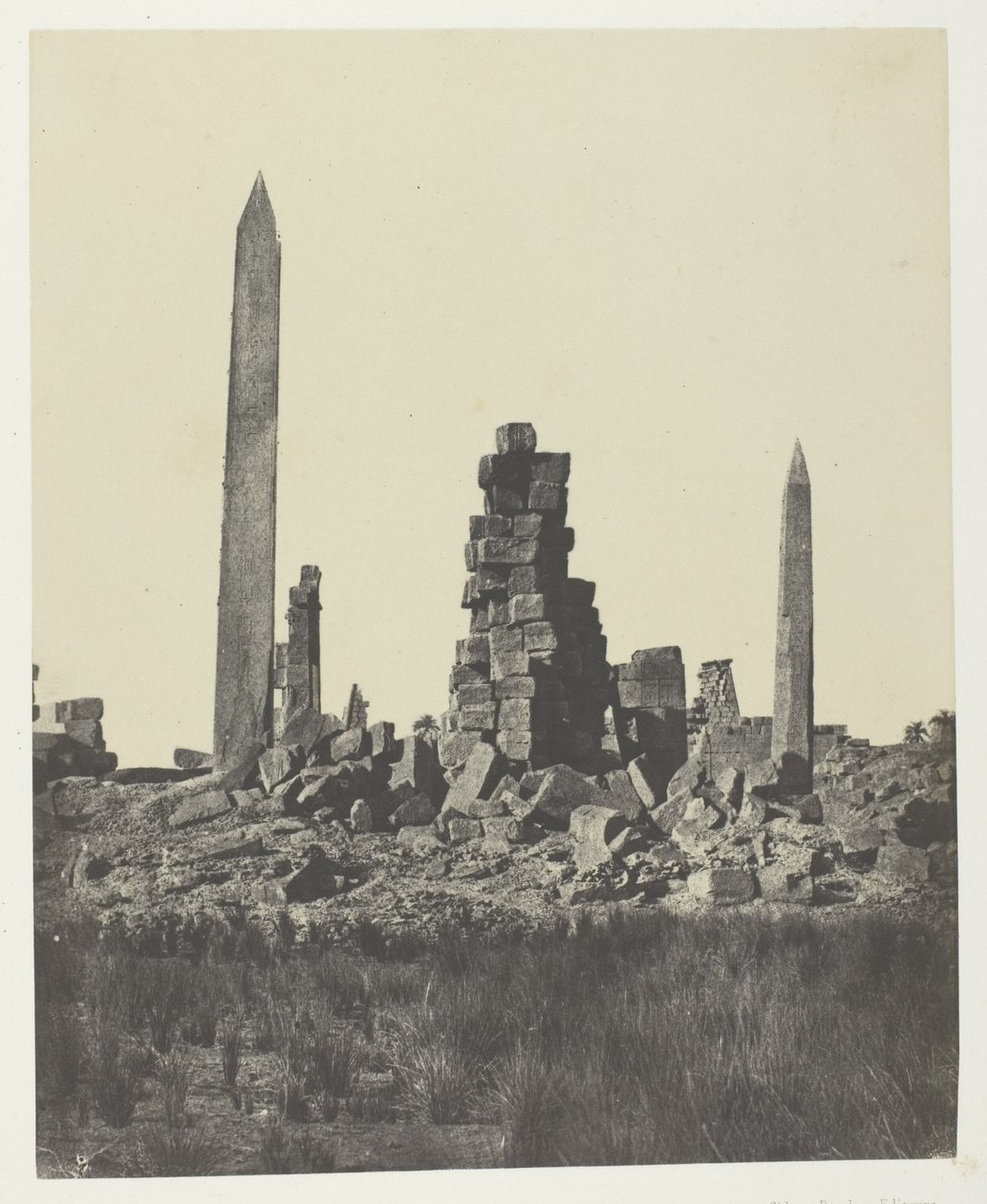 Palace of Karnak, The Obelisks; Thebes by Maxime Du Camp