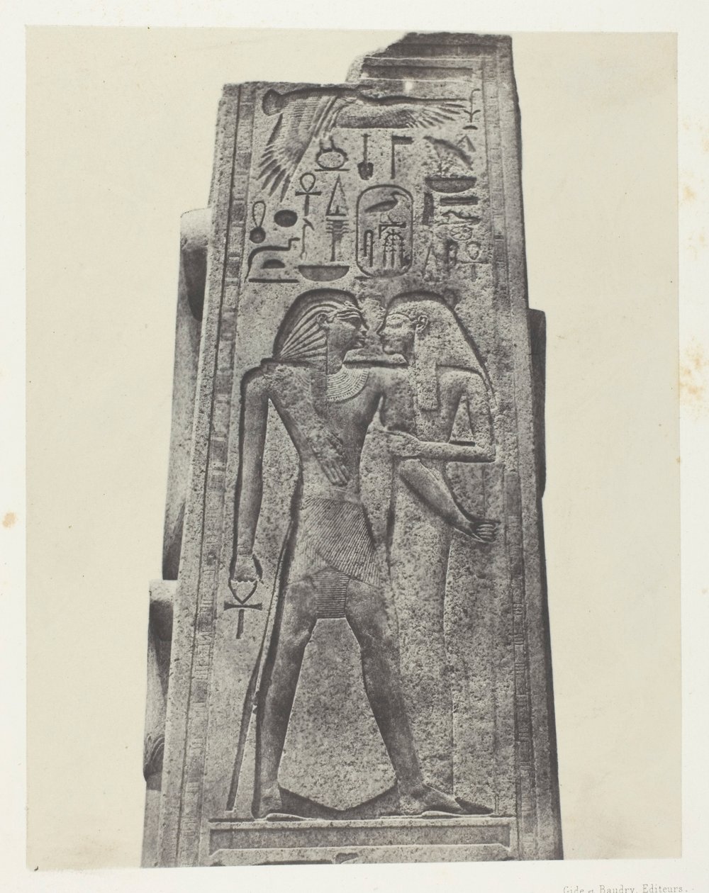 Palais de Karnak, Pillar in Front of the Granite Sanctuary; Thebes by Maxime Du Camp