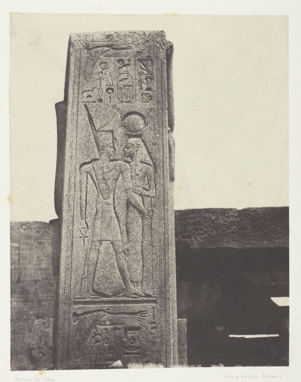 Palace of Karnak, Pillar in Front of the Granite Sanctuary; Thebes by Maxime Du Camp