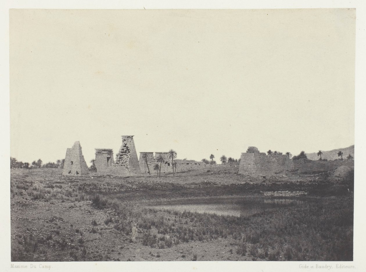Palace of Karnak, Southern Propylaea; Thebes by Maxime Du Camp