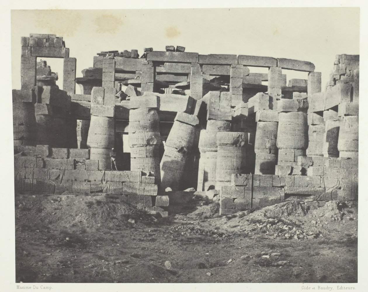 Palais de Karnak, Salle Hypostyle Prise au Nord, Thèbes by Maxime Du Camp