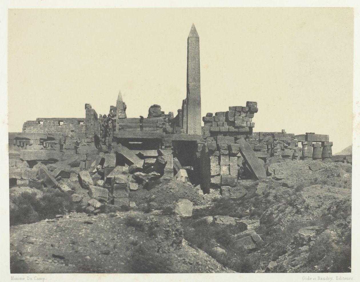 Palais de Karnak, Sanctuaire de Granit et Salle Hypostyle, Thebes, 1849-51, printed 1852 by Maxime Du Camp