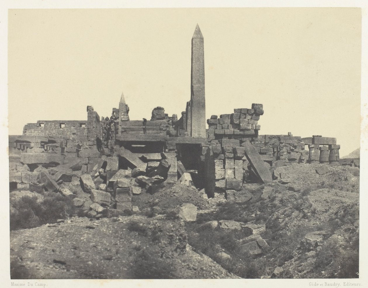Palace of Karnak, Granite Sanctuary and Hypostyle Hall; Thebes by Maxime Du Camp