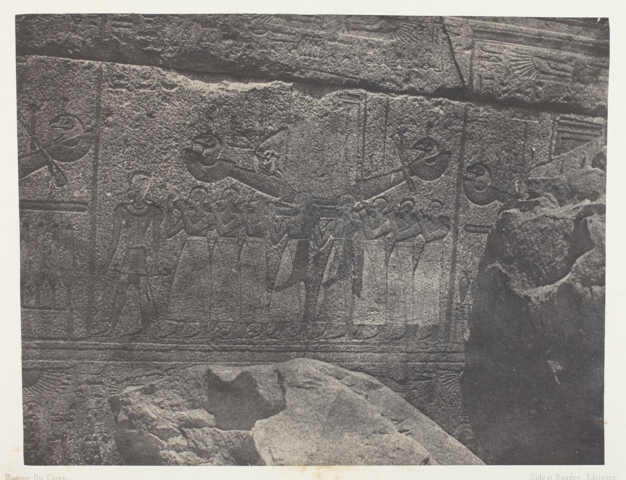 Palace of Karnak, Exterior Sculptures of the Granite Sanctuary; Thebes by Maxime Du Camp