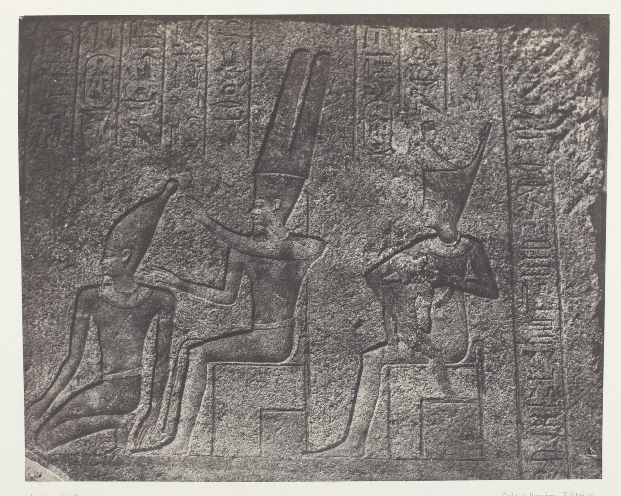 Palais de Karnak, Sculptures Exterieures du Sanctuaire de Granit; Thebes by Maxime Du Camp