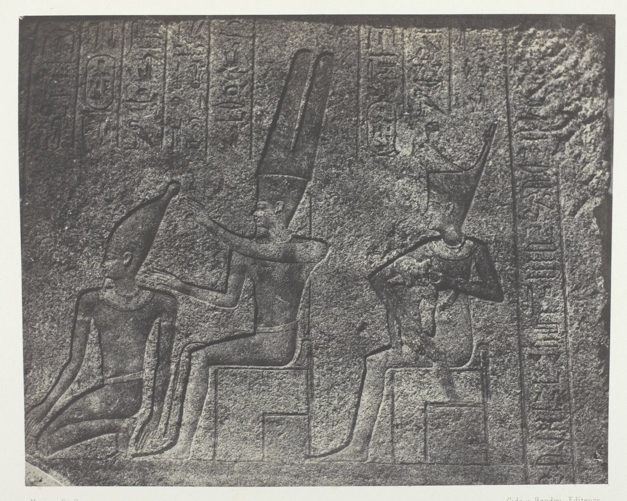 Palais de Karnak, Sculptures Exterieures du Sanctuaire de Granit; Thebes by Maxime Du Camp