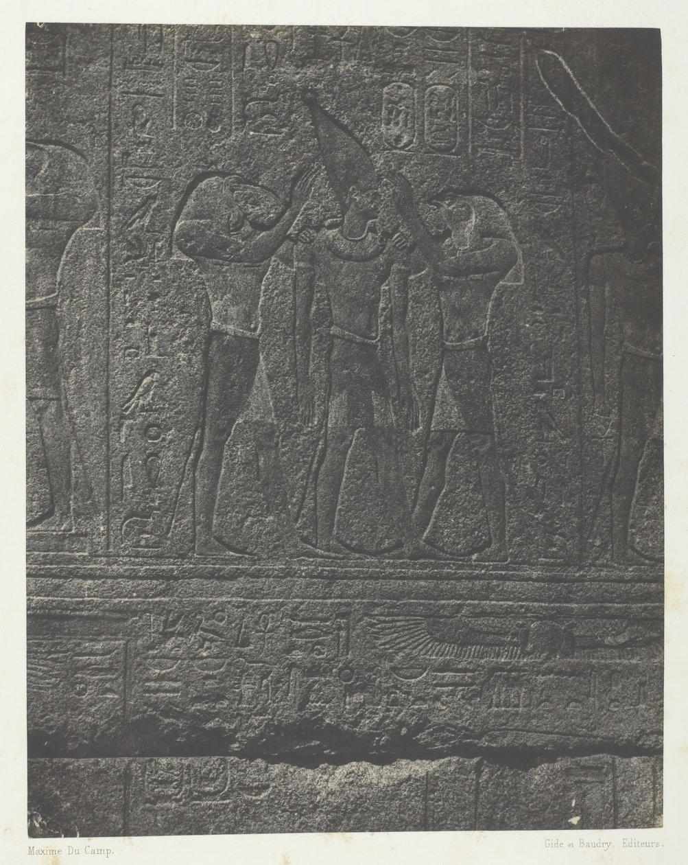 Palais de Karnak, Sculptures Exterieures du Sanctuaire de Granit, Thebes, 1849-51, printed 1852 by Maxime Du Camp