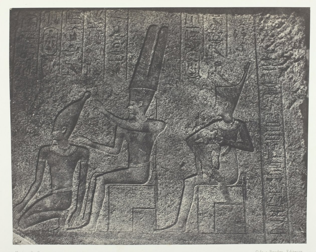 Palace of Karnak, Exterior Sculptures of the Granite Sanctuary, Thebes by Maxime Du Camp