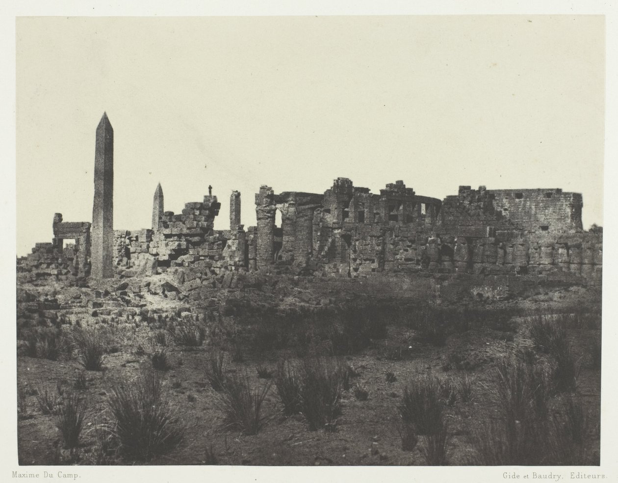 Palace of Karnak, General View of the Ruins, Taken from the North; Thebes by Maxime Du Camp