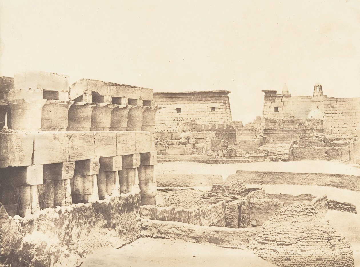 Palace and Village of Luxor, taken from the South, Thebes, 1849-50 by Maxime Du Camp