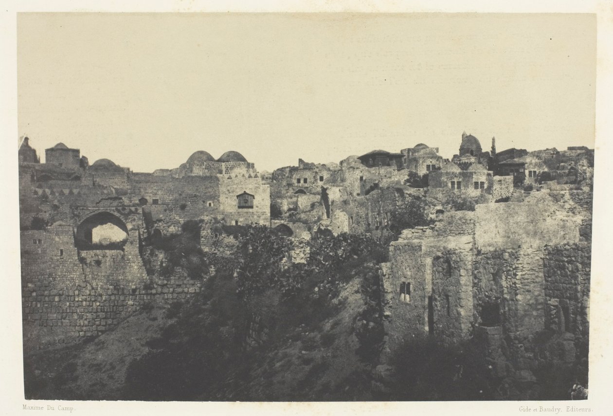Western Quarter, Jerusalem; Palestine by Maxime Du Camp