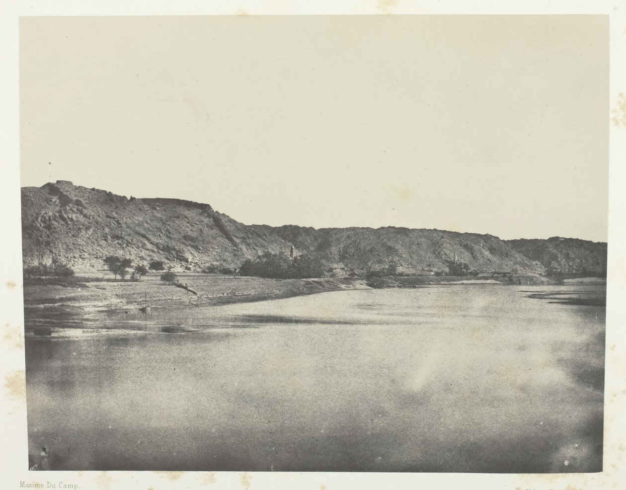 Eastern Bank of the Nile Village of Bab, View Taken to the South Philoe, Nubia, 1849-51, printed 1852 by Maxime Du Camp
