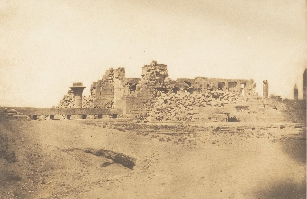 Ruines de la Salle Hypostyle du Palais de Karnac - Vue prise du Sud-Ouest, 1849-50 by Maxime Du Camp