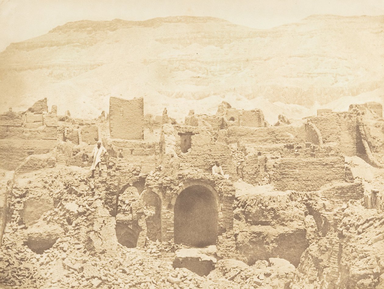 Ruins of a Christian City, at Medinet-Habou Thebes, 1849-50 by Maxime Du Camp
