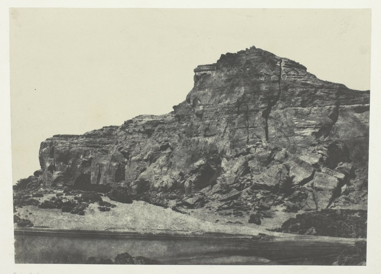 Second Cataract, Dgebel-Aboucir; Nubia, plate 112 from the album "Egypt, Nubia, Palestine and Syria" (1852) by Maxime Du Camp