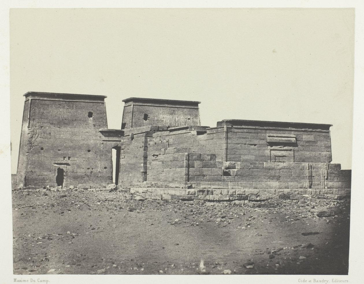 Temple of Dakkeh (Ancient Pselcis); Nubia, plate 94 from the album "Egypt, Nubia, Palestine and Syria" (1852) by Maxime Du Camp