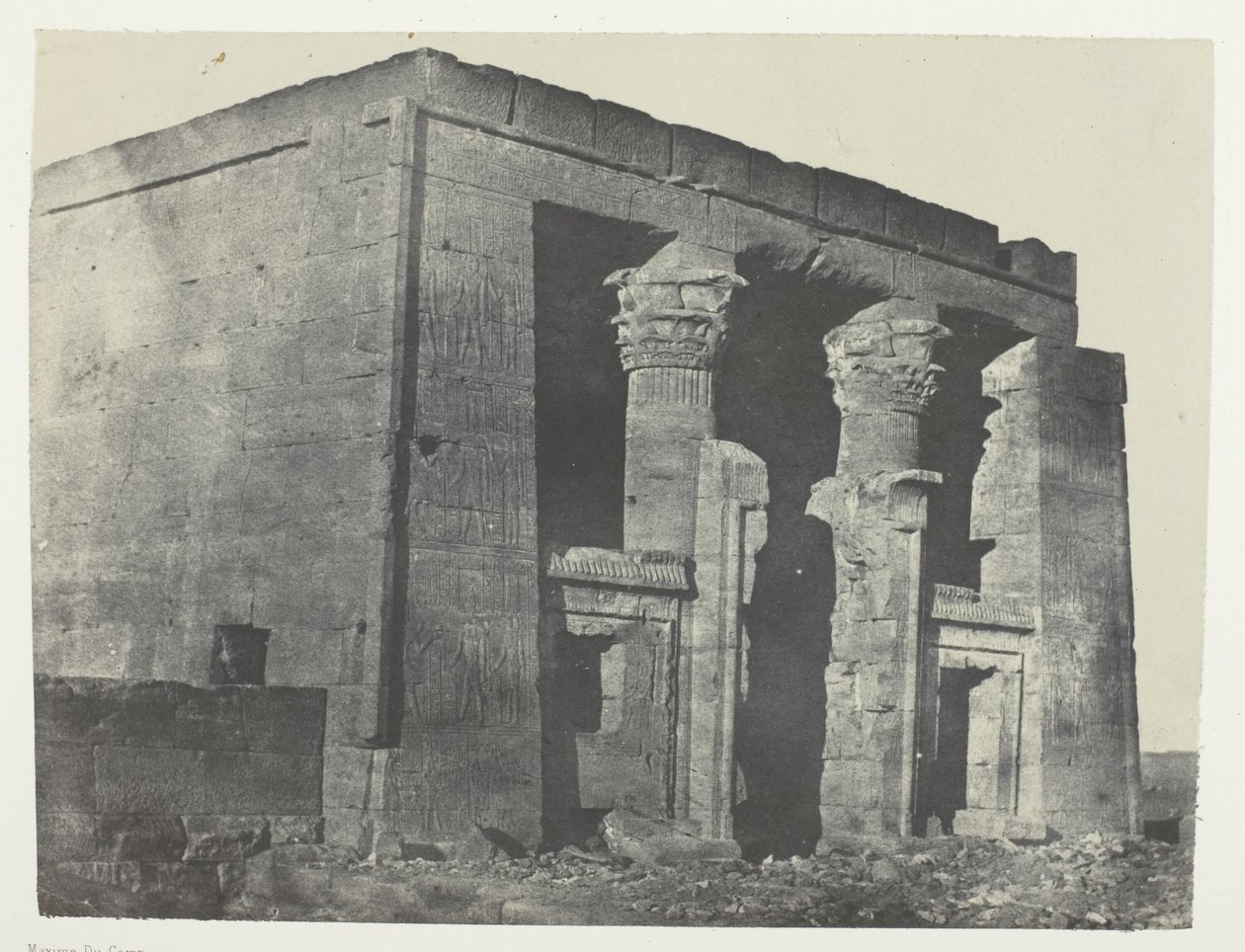 Temple of Dakkeh, Naos; Nubia, plate 95 from the album "Egypt, Nubia, Palestine and Syria" (1852) by Maxime Du Camp