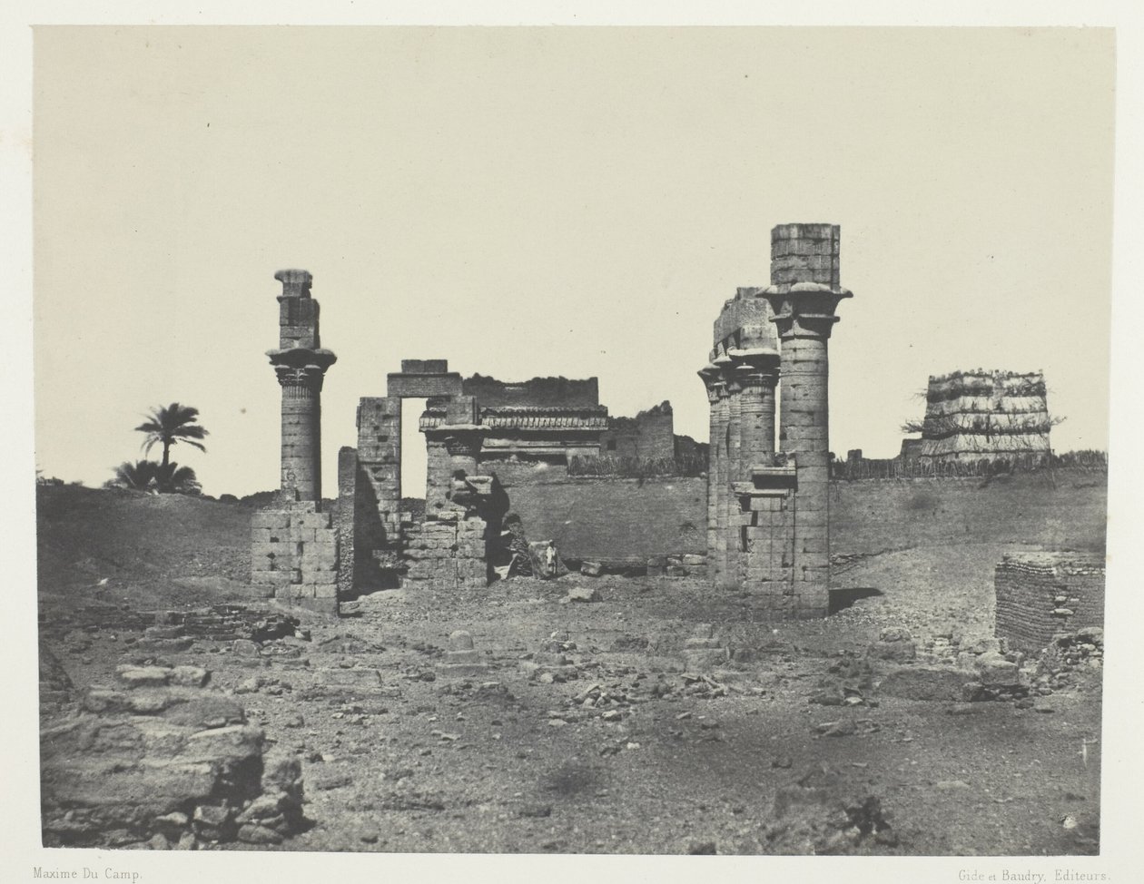 Temple of Hermontis, Upper Egypt, plate 63 from the album "Egypt, Nubia, Palestine and Syria" (1852) by Maxime Du Camp