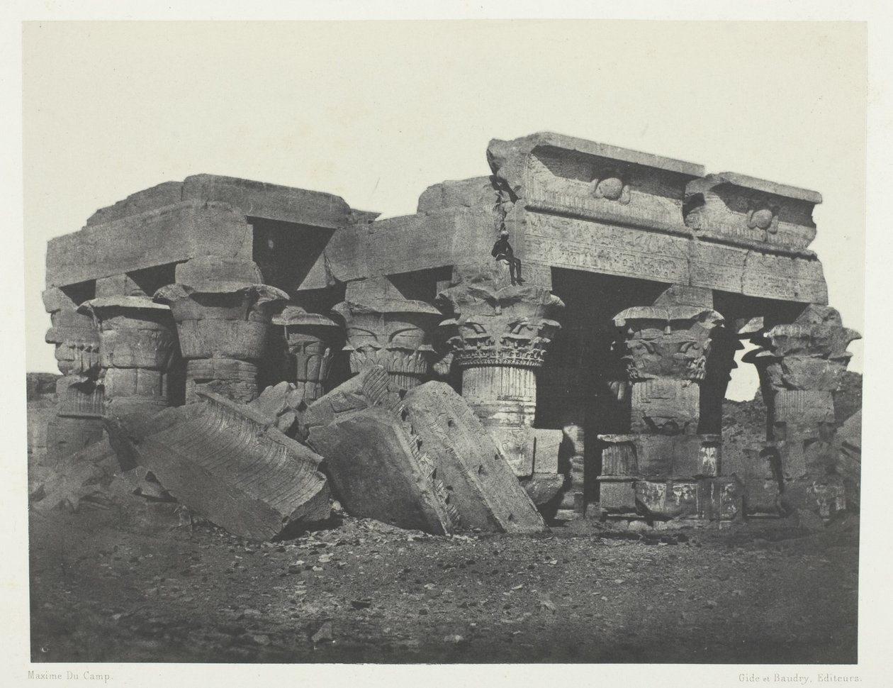 Temple of Ombos, Upper Egypt, plate 65 from the album "Egypt, Nubia, Palestine and Syria" (1852) by Maxime Du Camp