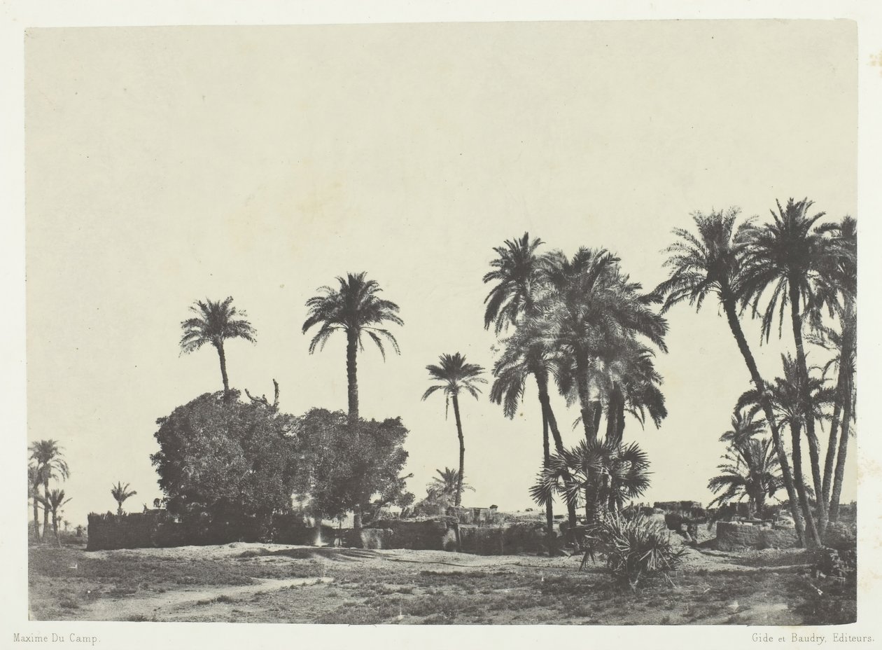 Village de Hamameh, Haute-Egypte, 1849-51, printed 1852 by Maxime Du Camp