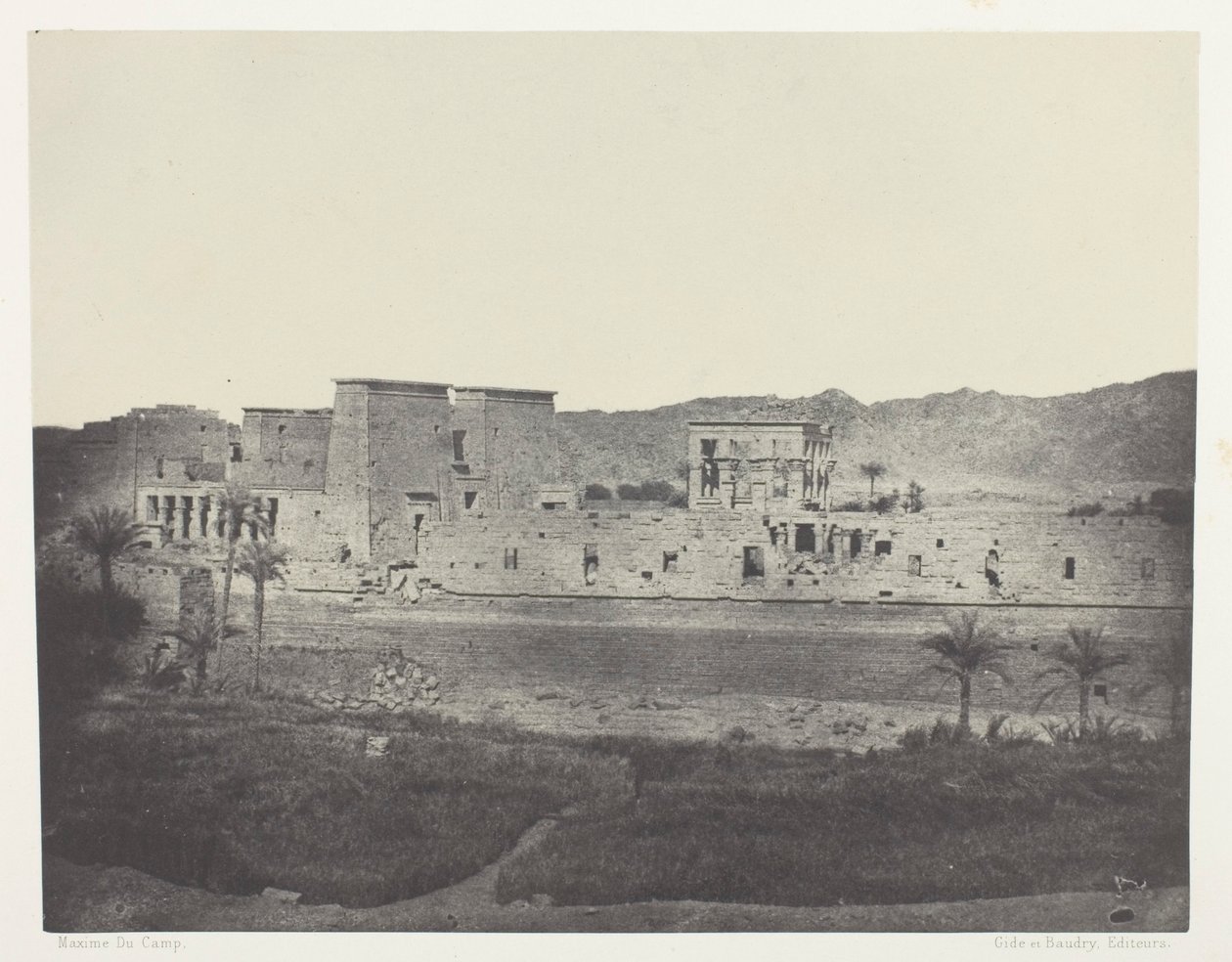 View Taken from the Island of Beghé, to the West, Philoe; Nubia, plate 68 from the album "Egypt, Nubia, Palestine and Syria" (1852) by Maxime Du Camp