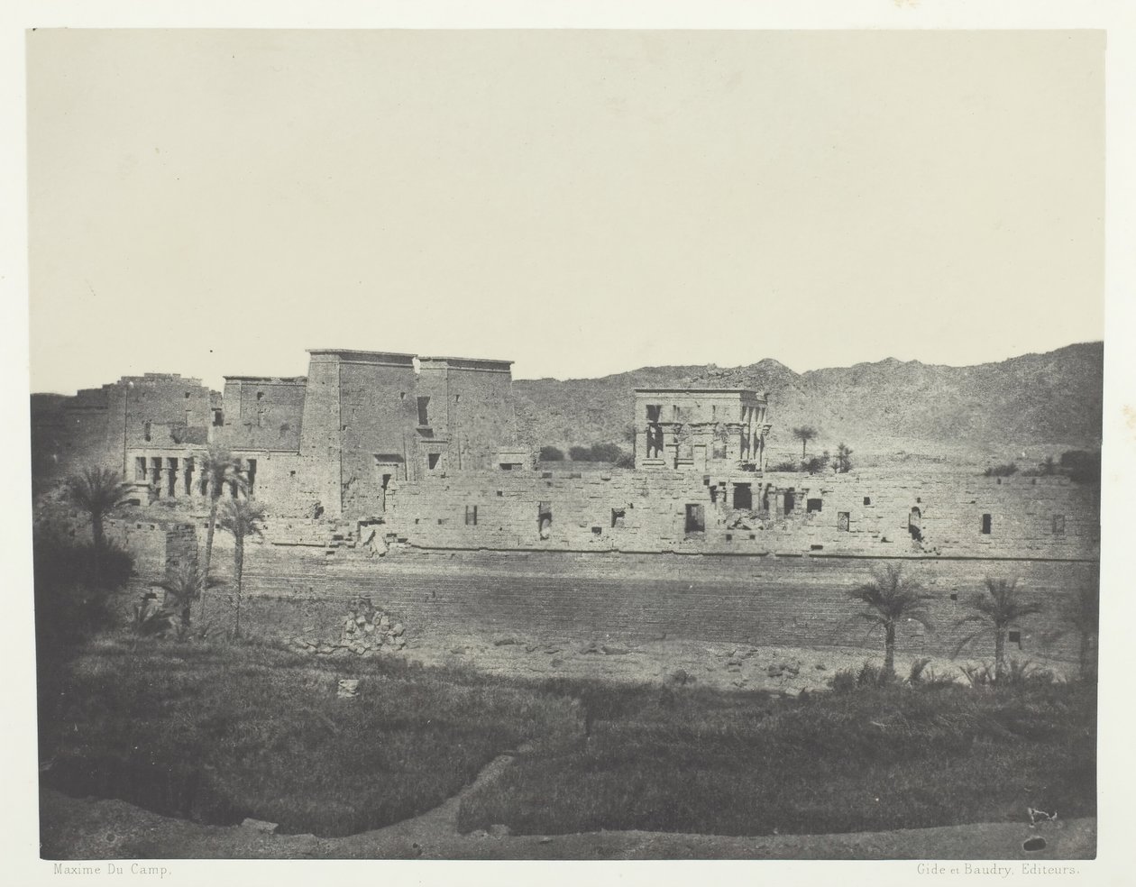 View Taken from the Island of Beghé, to the West, Philoe, Nubia by Maxime Du Camp