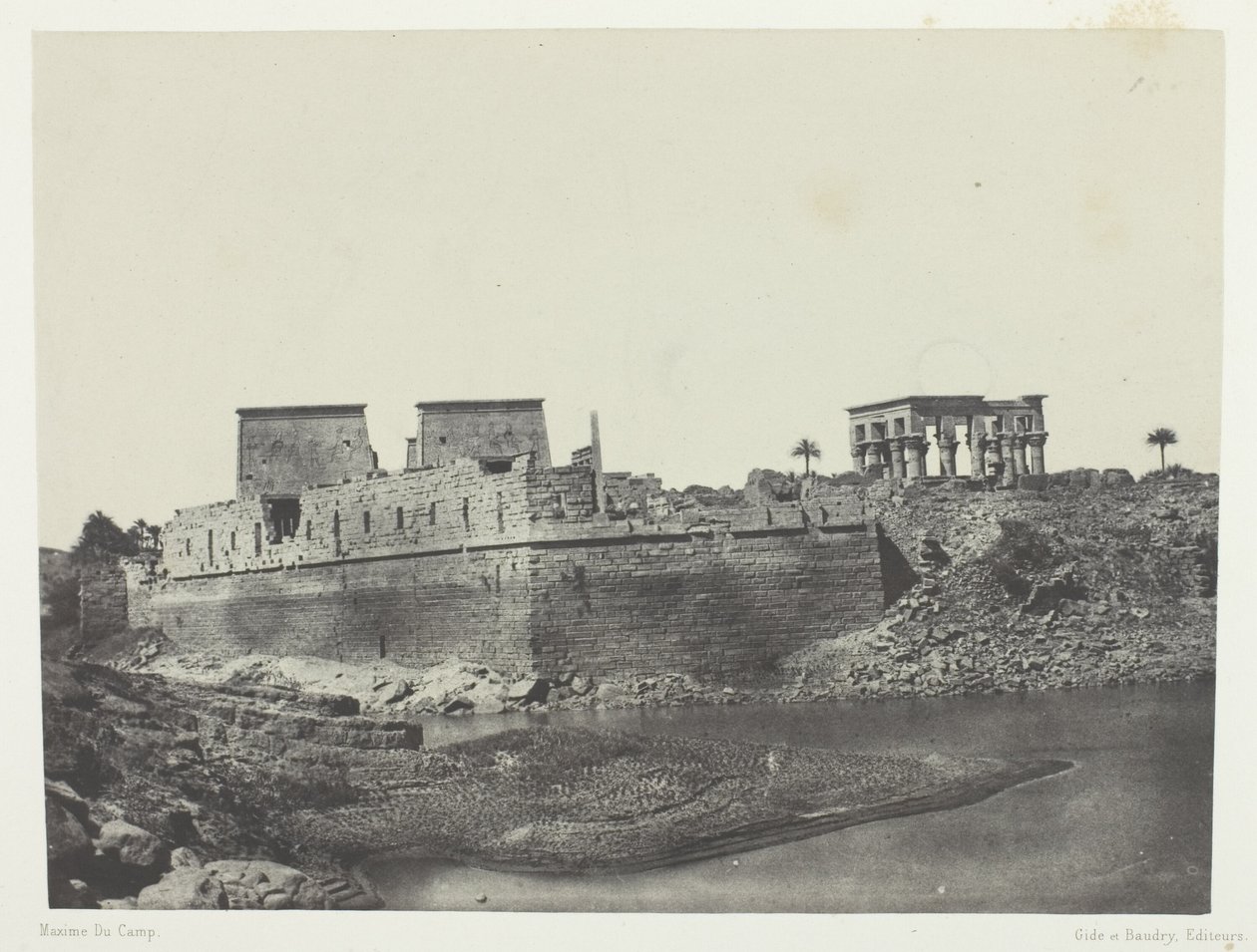 View Taken from the Southwest Angle, Philoe; Nubia, plate 69 from the album "Egypt, Nubia, Palestine and Syria" (1852) by Maxime Du Camp