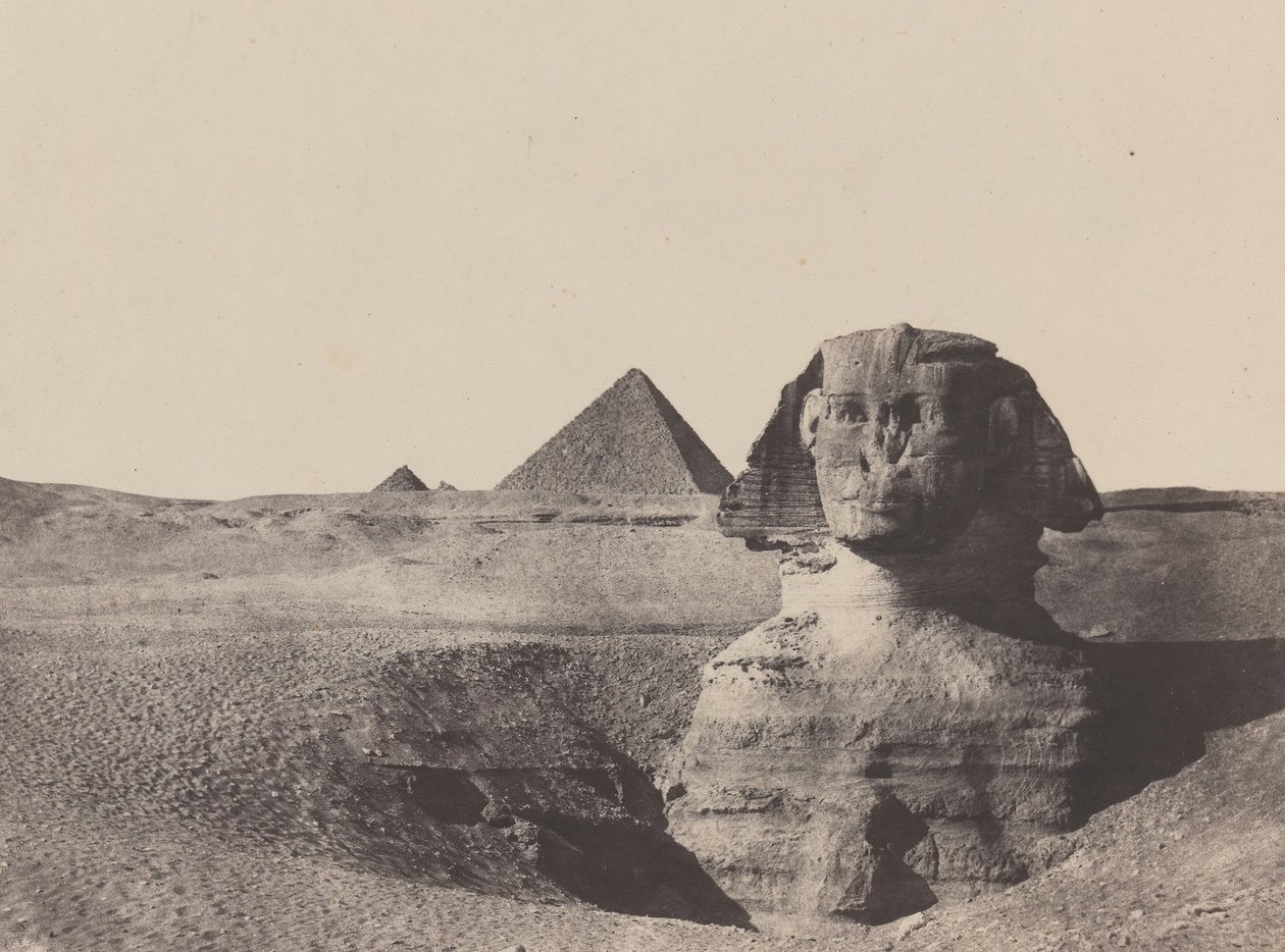 Middle Egypt, The Sphinx, December 1849, printed 1852 by Maxime Du Camp