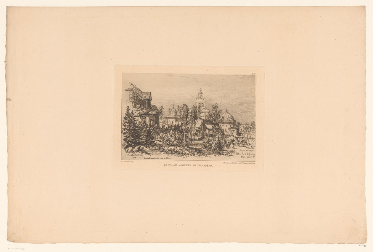 View of Trocadero by Maxime François Antoine Lalanne