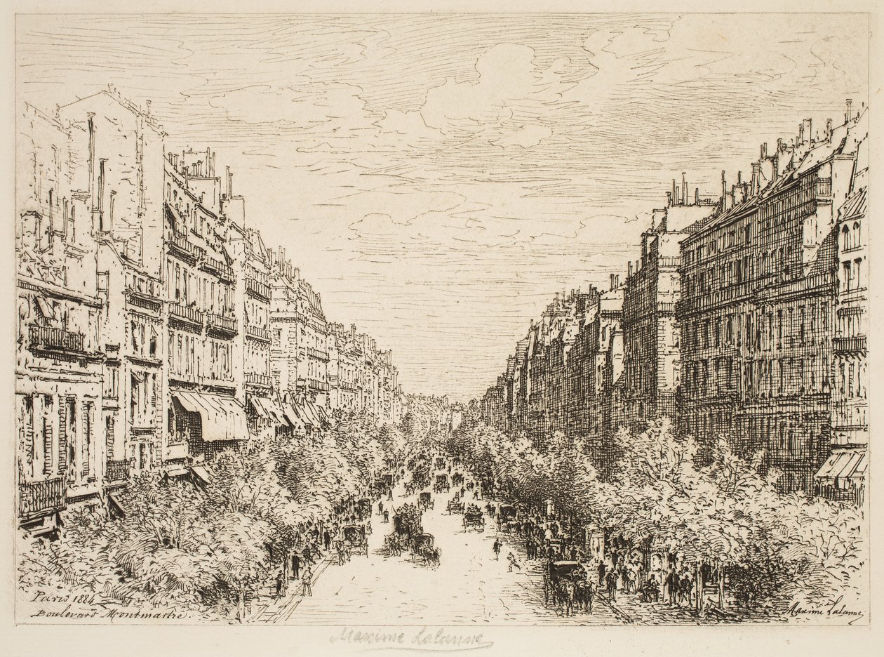 Boulevard Montmartre, Paris by Maxime Lalanne