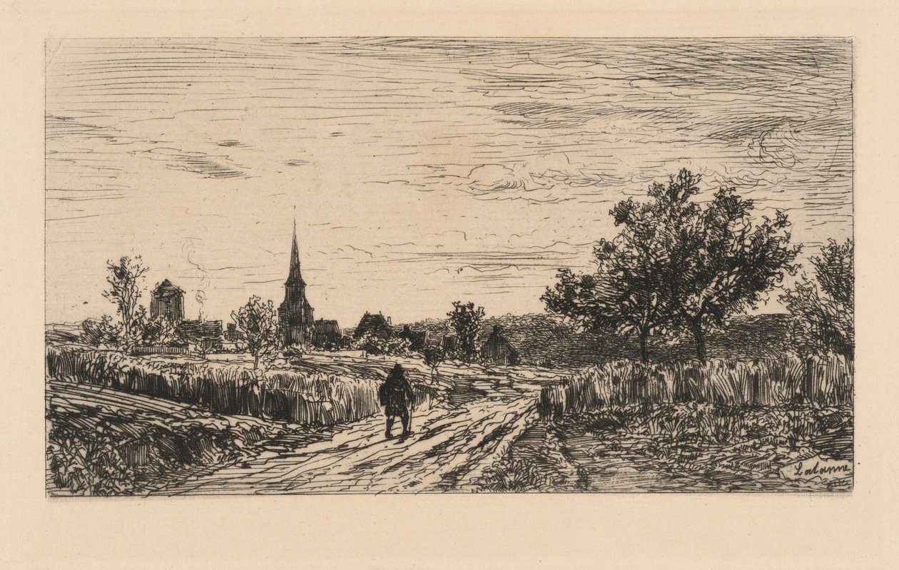 Evening Landscape (Return to the Lodgings) by Maxime Lalanne
