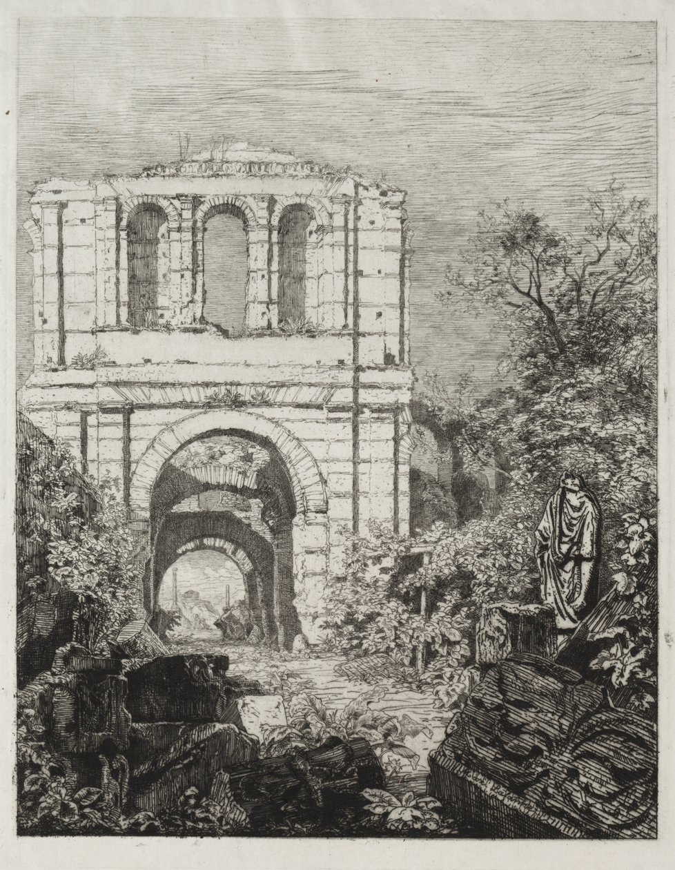 Ruins of the Palais Gallien in Bordeaux by Maxime Lalanne